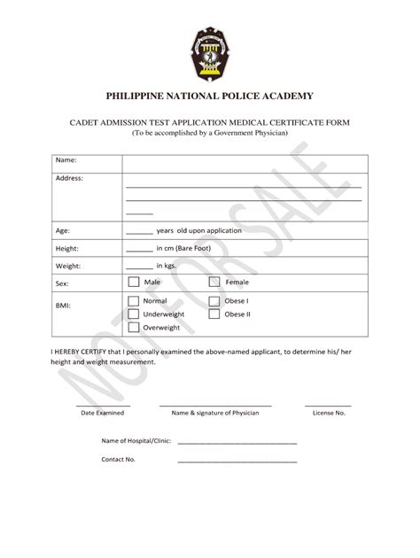 pnpa bmi form